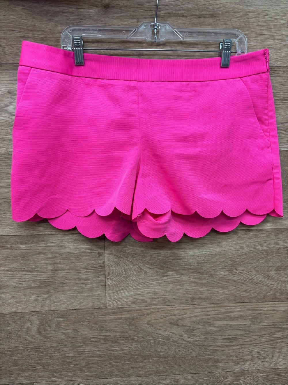 Express Hot Pink Scalloped Hem Shorts